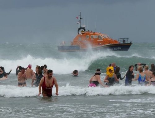 Whitesands Beach RNLI Charity Swim Pembrokeshire Garn Isaf