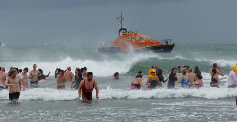 Whitesands Beach RNLI Charity Swim Pembrokeshire Garn Isaf